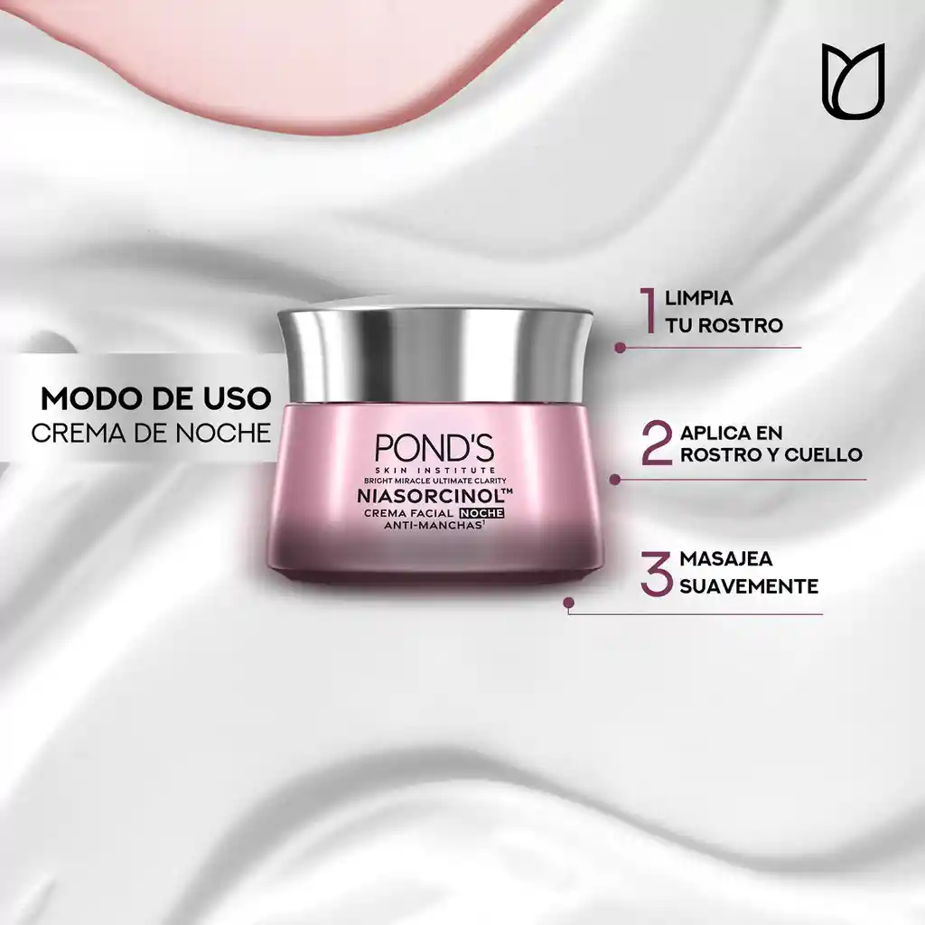 Crema Antimanchas Noche Ponds Bright Miracle con Niasorcinol 50g