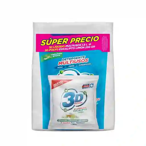 3D Pack Detergente Líquido Multiusos + Detergente Bicarbonato