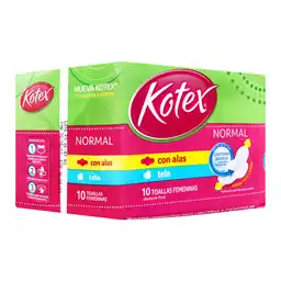 Kotex Toallas Higiénicas Tipo Normal con Alas