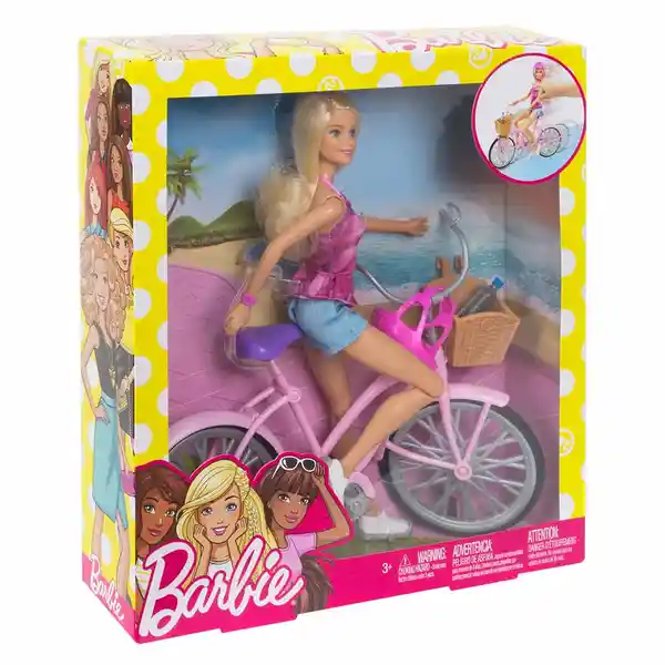 Barbie Muñeca Paseo Bicicleta