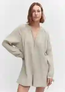 Enterizo Mono Bambú Piedra Talla M Mujer Mango