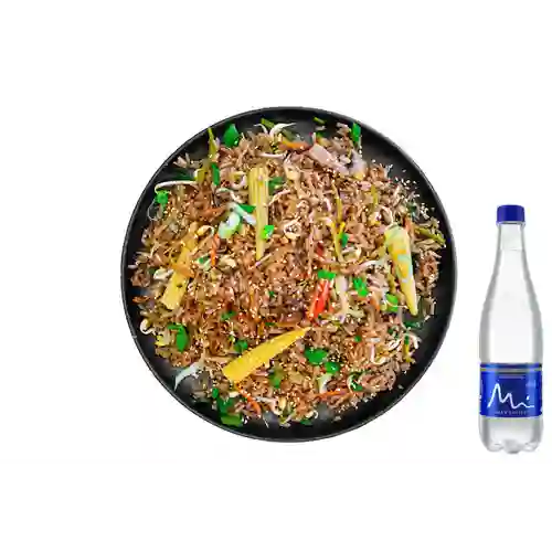 Combo Arroz Veggie + Manantial Sin Gas 600ML