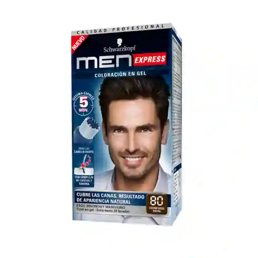 Tinte Men Express 80 Castaño Negro Natural