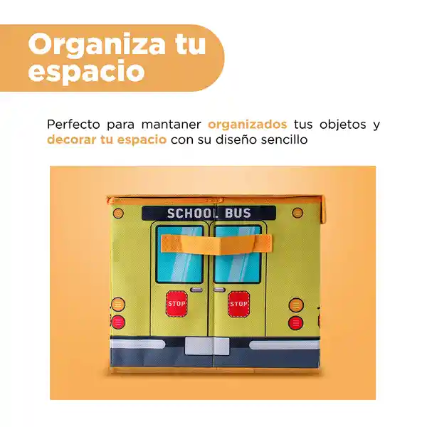 Organizador de Tela Grande Con Tapa Serie Miniso Amarillo Miniso