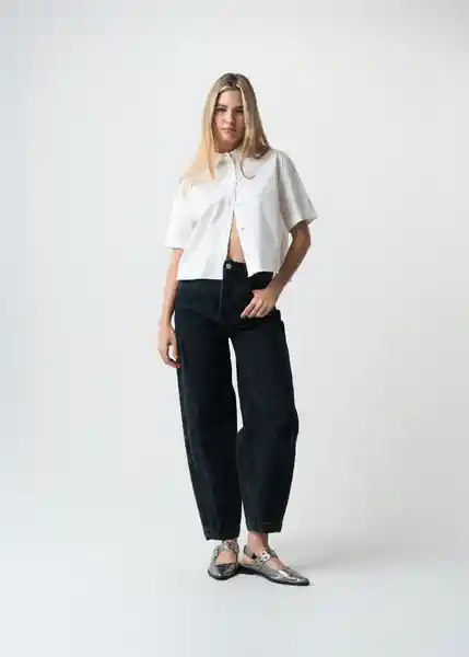 Camisa Mujer Crudo Puro Claro Talla L 013G302 Naf Naf