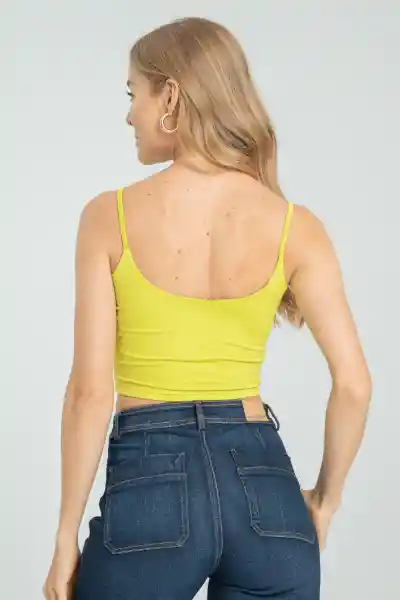 Crop Top Tiras Malibu Color Verde Pistacho Talla S Ragged