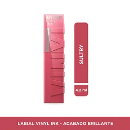 Labial Líquido Maybelline SuperStay Vinyl Ink SULTRY 160