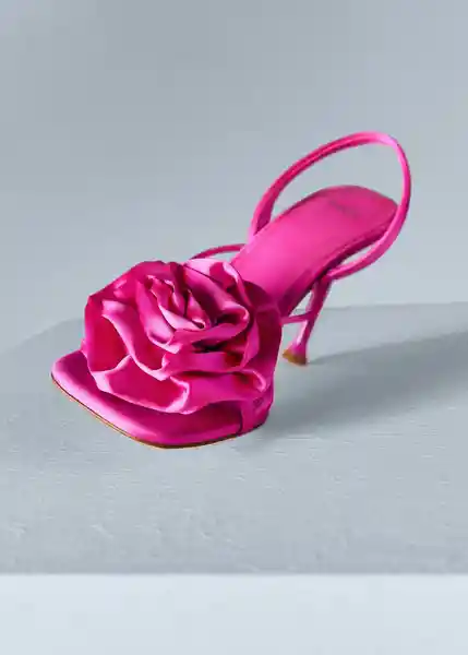 Sandalias Flor1 Fucsia Talla 40 Mujer Mango