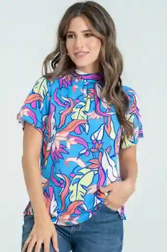 Blusa Karaj Color Azul Capri Talla M Ragged