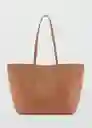 Bolso G Maribel Cuero Talla 99 Mujer Mango