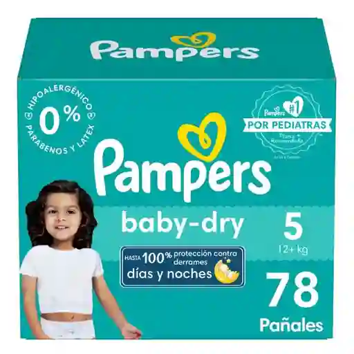 Pañales Pampers Baby-Dry Talla 5 78 Unidades