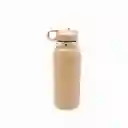 Termo Doble Pared Con Pitillo Almendra 1000 mL Ambiente Gourmet