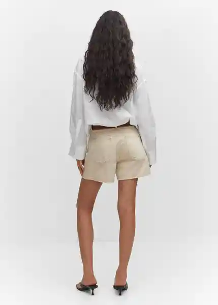 Blusa Roma Off White Talla M Mujer Mango