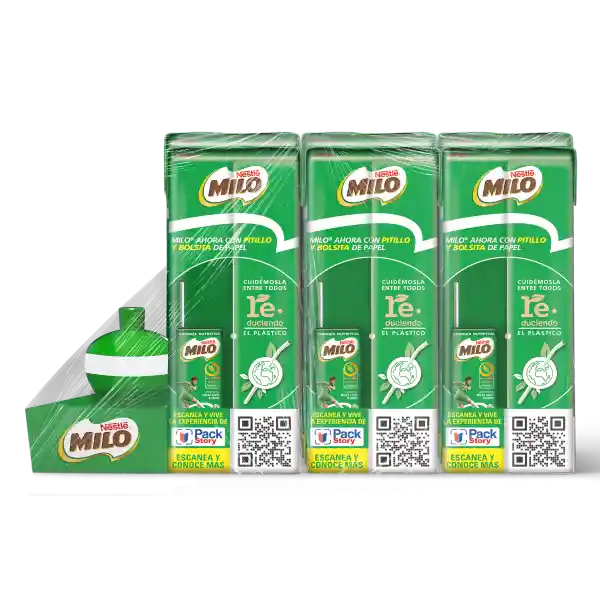 Milo Kit Leche Malteada Activ-Go 180 mL x 6 Und + Trompo 1 Und