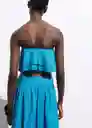 Top Daiquiri Azul Talla S Mujer Mango