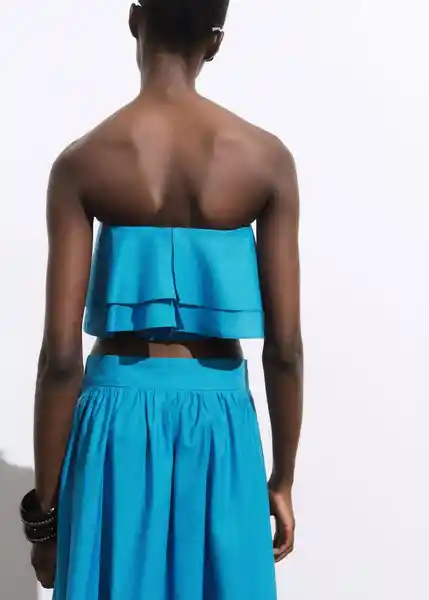 Top Daiquiri Azul Talla S Mujer Mango