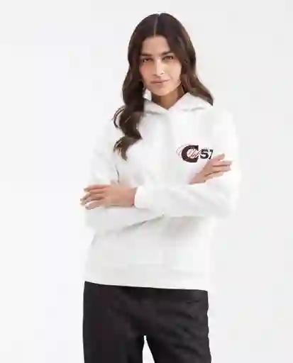 Buzo Hoodie Smart Crudo Pristino Claro Talla L Chevignon