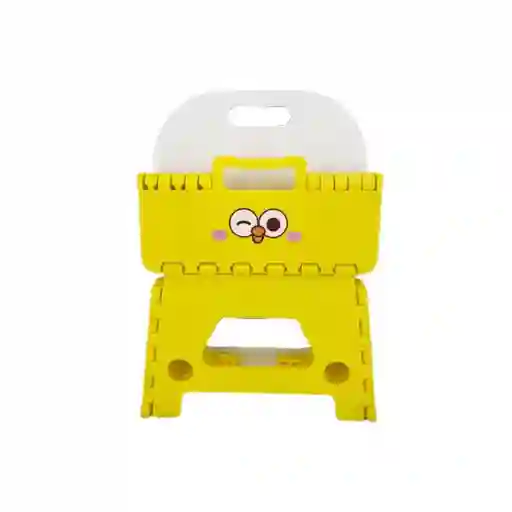 Taburete Plegable Con Respaldo Dundun Dundun Amarillo Miniso