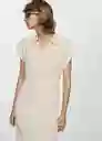 Vestido Chiara Crudo Talla L Mujer Mango