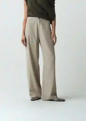 Pantalón Doha Gris Aluminio Claro Talla 6 432G376 Naf Naf