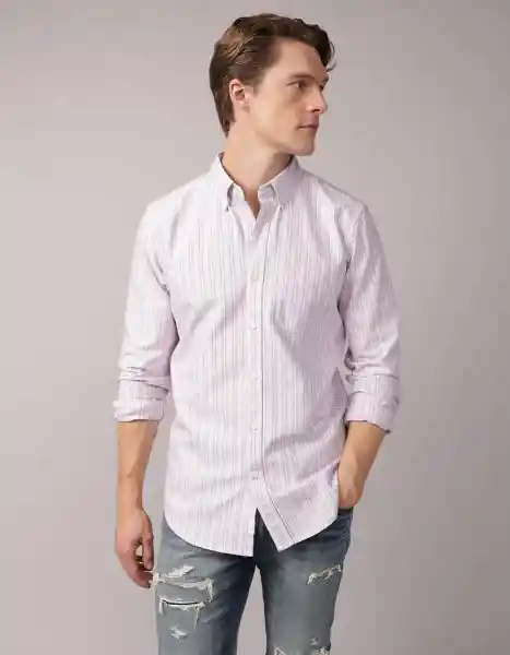 Camisa Hombre Morado Talla Medium 2830580 American Eagle