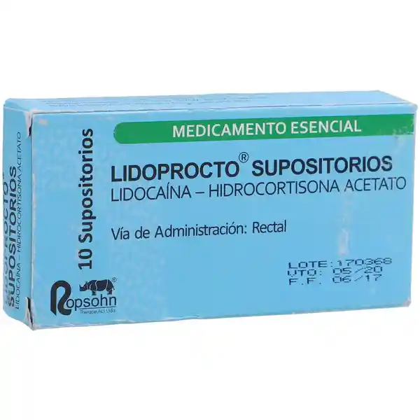 Lidoprocto Supositorios (60 mg/ 5 mg)