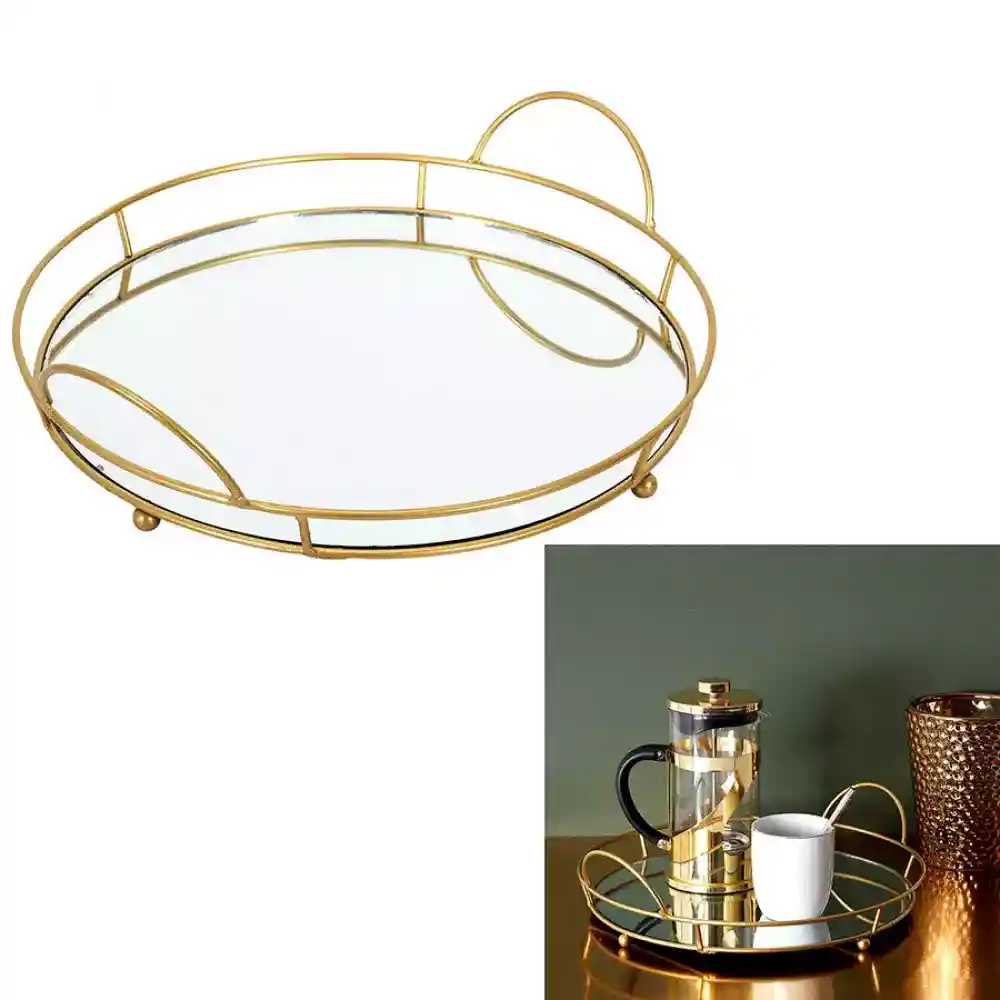 Home Deco Factory Bandeja Dorada 4844 F2