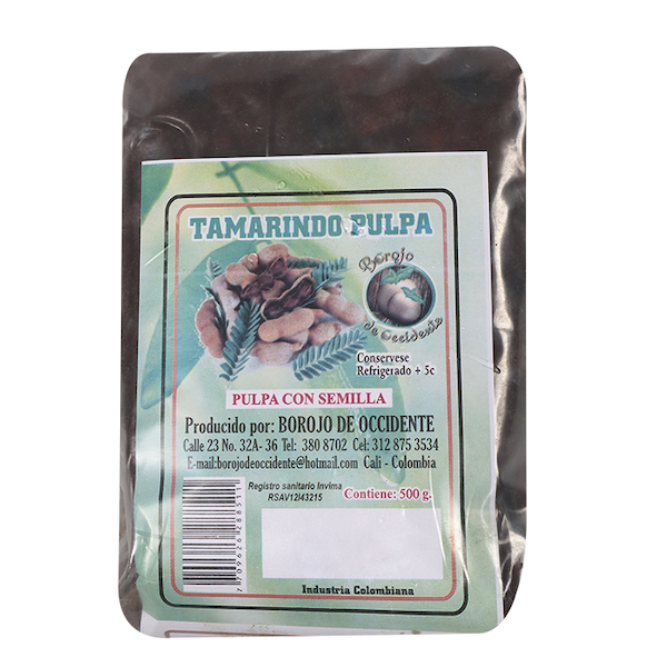 Borojo de Occidente Pulpa de Tamarindo Con Semilla 500 g
