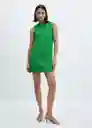 Vestido Corn Verde Talla 18 Mujer Mango