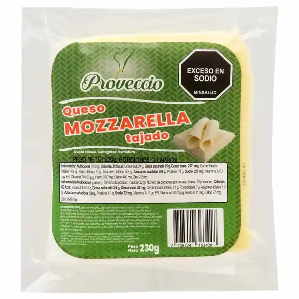 Proveccio Queso Mozzarella Tajado