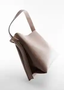Bolso G Lucia Taupe Mujer Mango