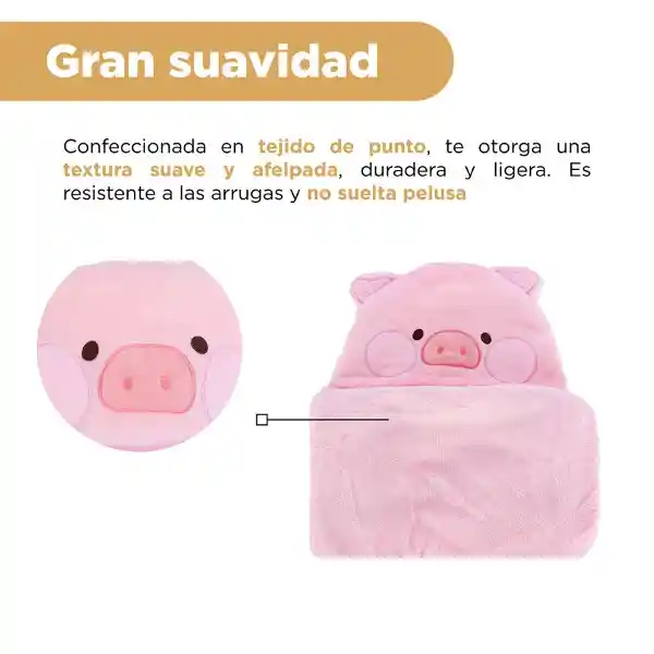 Cobija Con Capucha Serie Lulu The Piggy Miniso