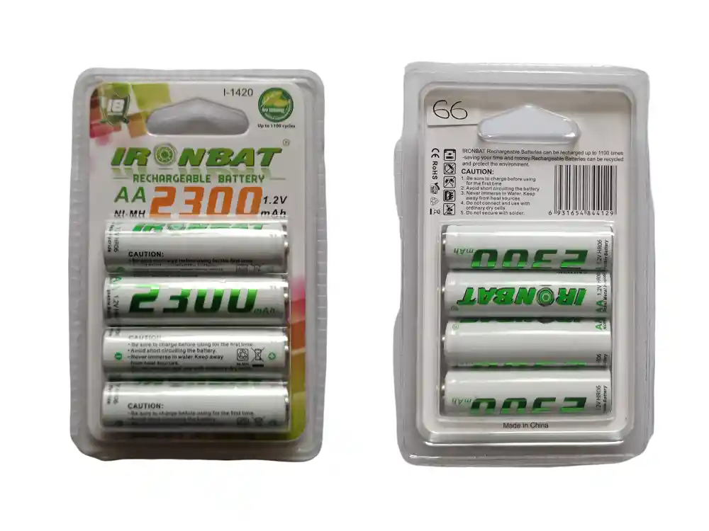 Pilas Baterias Recargables Aaa 1.2V 1100Mah Blister X4