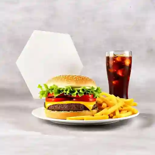Combo Hamburguesa, Gaseosa, Papas 2