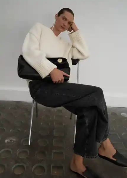 Bolso M Noah Negro Talla 99 Mujer Mango