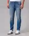 Jean Slim Hombre Azul Denim Medio T 30 40658 Rifle