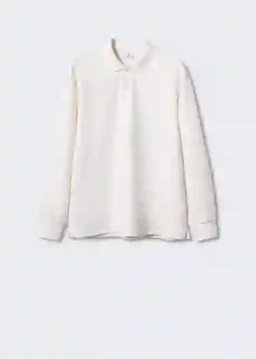 Camisa Polo Petén Blanco Talla L Hombre Mango