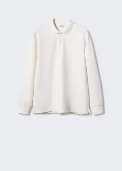Camisa Polo Petén Blanco Talla L Hombre Mango