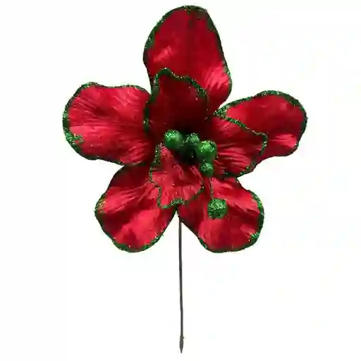 Flor Magnolia Rojo Verde 8P 22 cm 831-Amx006-2502A Finlandek