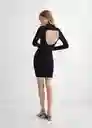 Vestido Back Negro Talla 18 Teen Niñas Mango