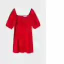 Vestido Bordi-H Rojo Talla XS Mujer Mango