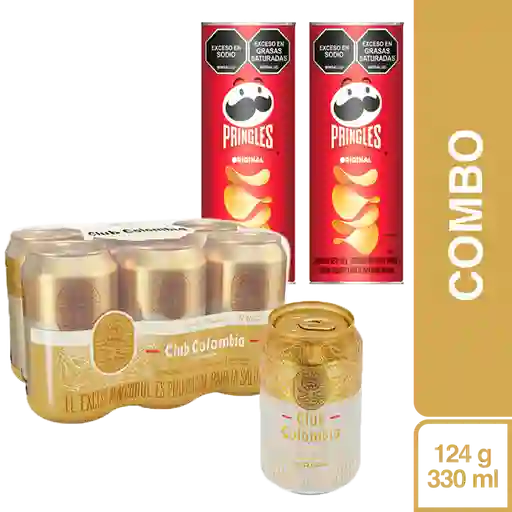 Combo Novenas Club Colombia Dorada + Pringles Original