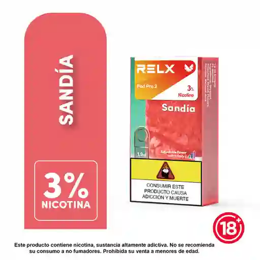 Relx Cápsula Pod Pro 2-1 Pod Sandía 3% 1K