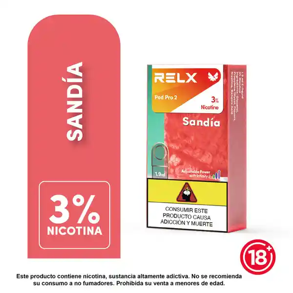 Relx Cápsula Pod Pro 2-1 Pod Sandía 3% 1K