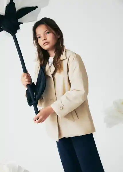 Abrigo Anorak Eleonora Camel Talla 09 Niñas Mango