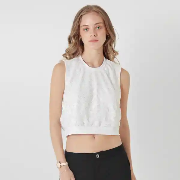 Camiseta Cuello Redondo Manga Sisa Blanco Talla M 692199