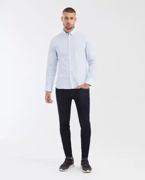 Camisa Premium Print Azul Ligero Claro Talla M Chevignon