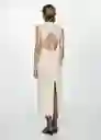 Vestido Oslo Offwhite Talla S Mujer Mango