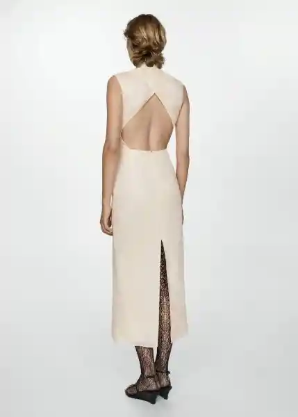 Vestido Oslo Offwhite Talla S Mujer Mango