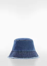 Gorro Cuoted Azul Talla 99 Mujer Mango